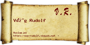 Vég Rudolf névjegykártya