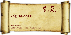Vég Rudolf névjegykártya