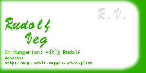 rudolf veg business card